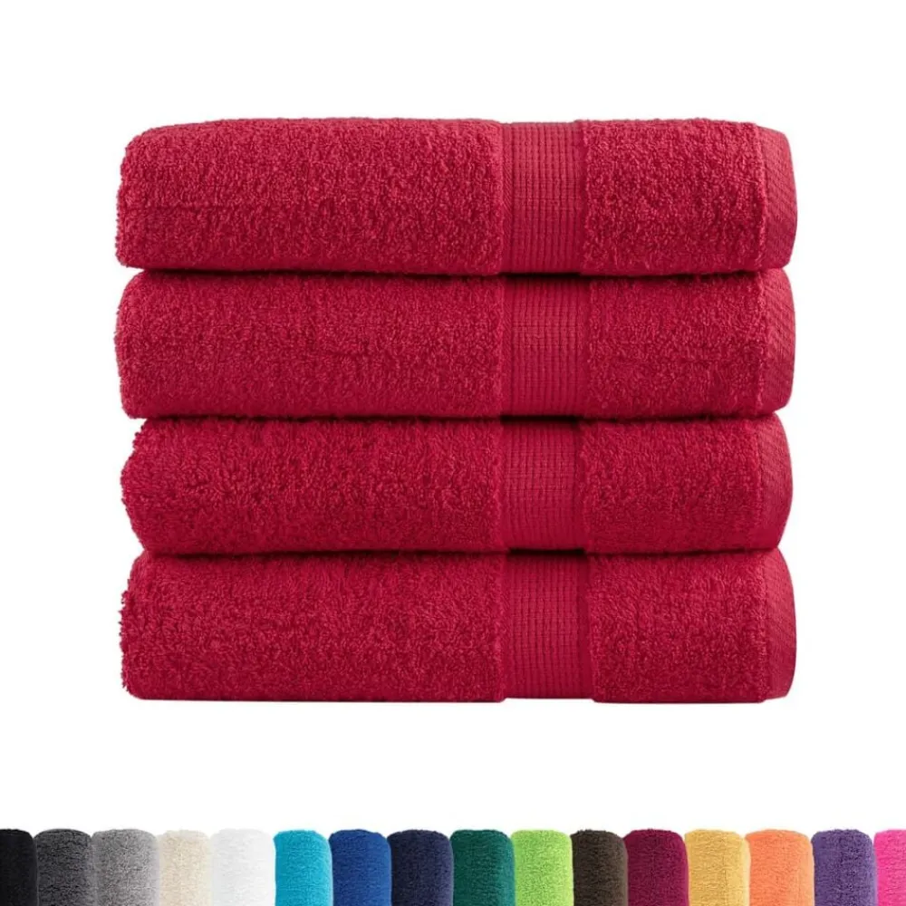 vidaXL Serviettes de bain de qualité supérieure SOLUND 4 pcs 600g/m²