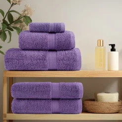 vidaXL Serviettes de toilette Premium SOLUND 2 pièces Violet 30 x 30 cm 600 g/m²