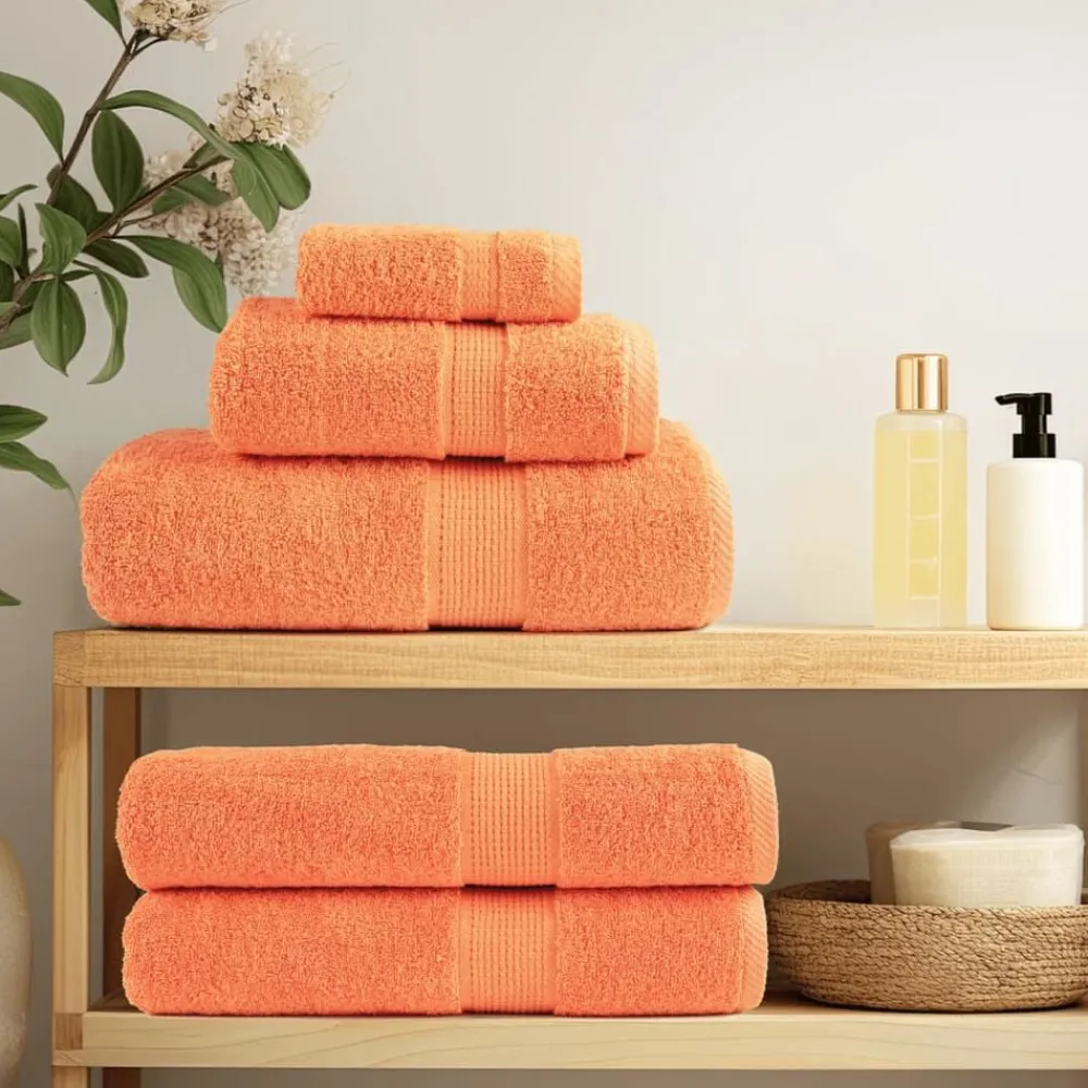 Linge-vidaXL Serviettes de toilette premium SOLUND 2 pièces 30 x 30 cm 600 g/m² Orange