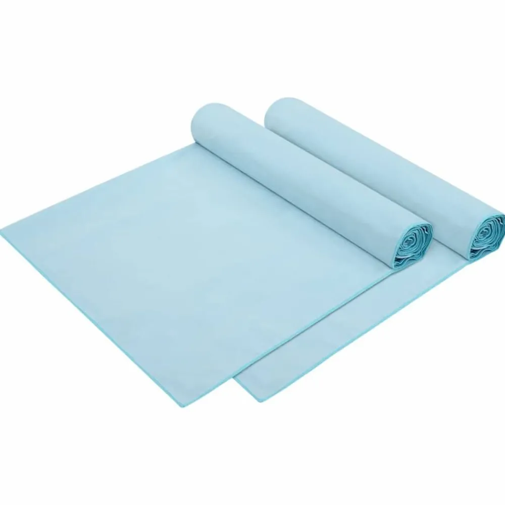 Linge-vidaXL Serviettes de Transat 2 pcs 210 x 75 cm Bleu