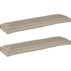 Décorations-vidaXL Set de coussins de palette 2 pcs 150 x 40 x 8 cm Taupe