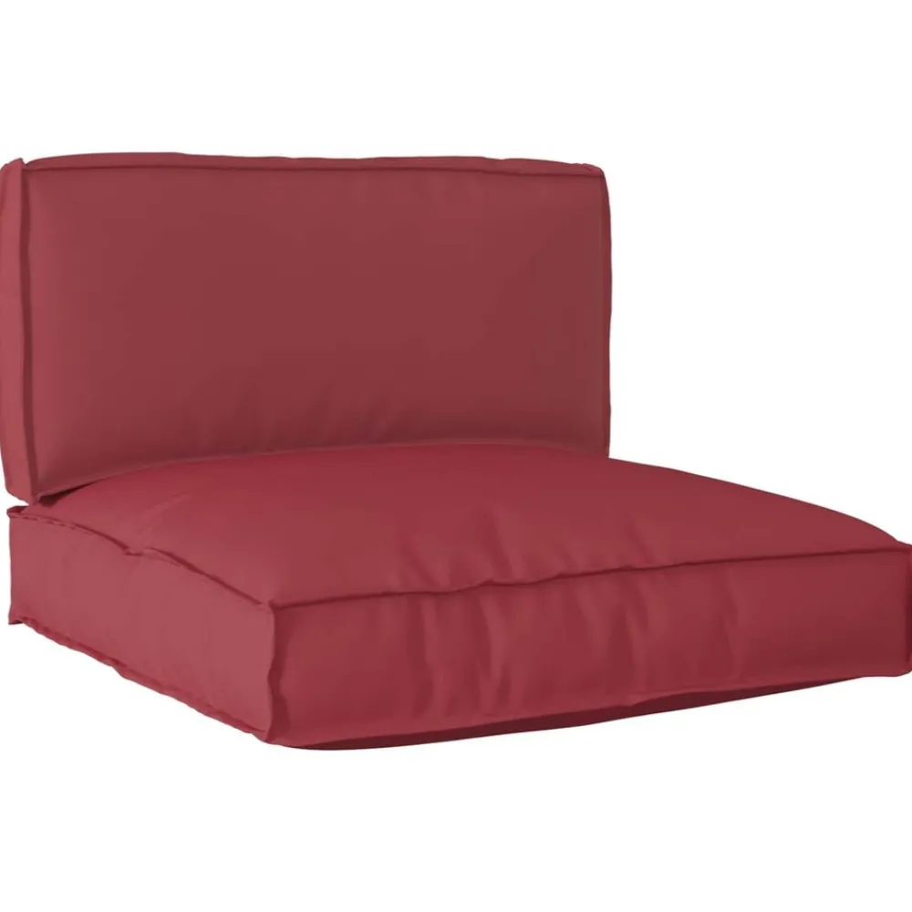 vidaXL Set de coussins de palette 2 pcs Crème Tissu Oxford