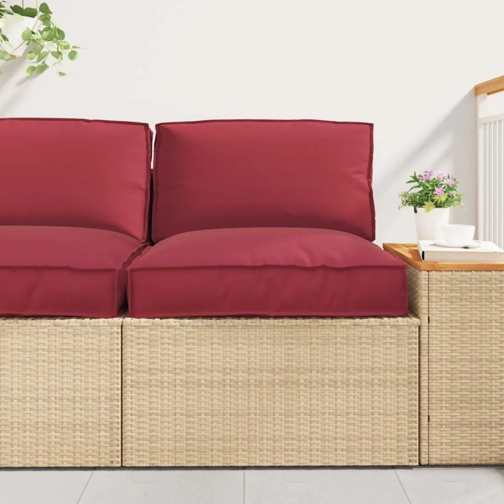 vidaXL Set de coussins de palette 2 pcs Crème Tissu Oxford