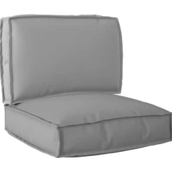 Décorations-vidaXL Set de coussins de palette 2 pcs Tissu Oxford Gris