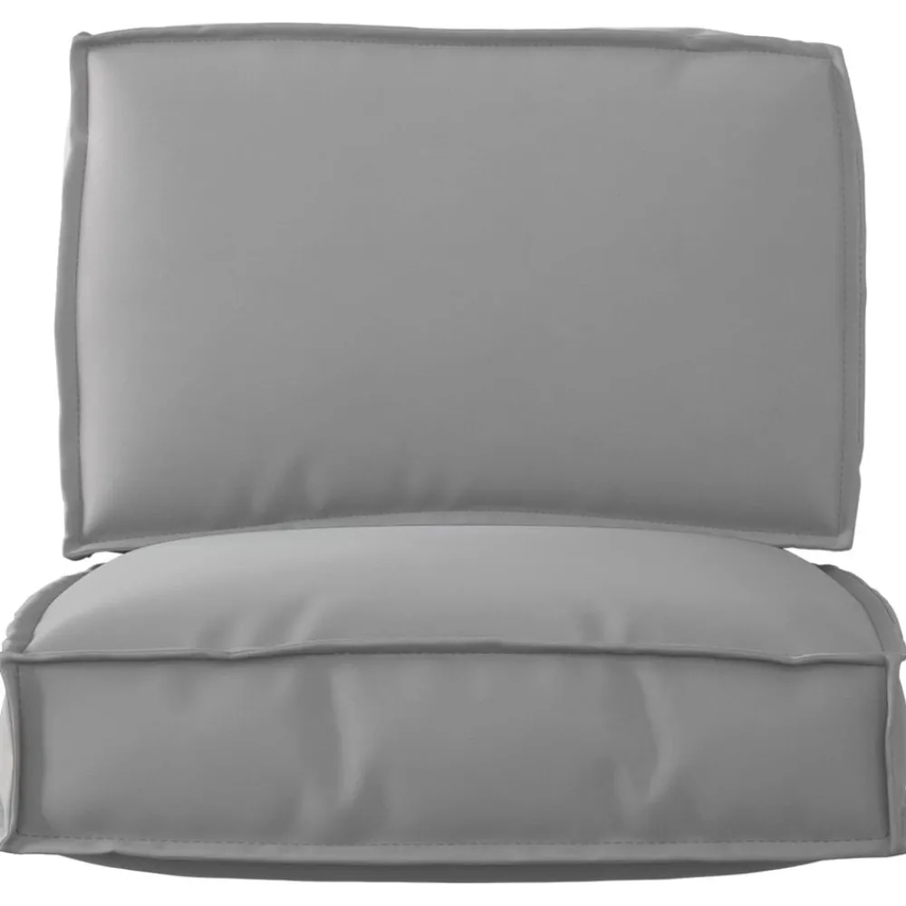 Décorations-vidaXL Set de coussins de palette 2 pcs Tissu Oxford Gris