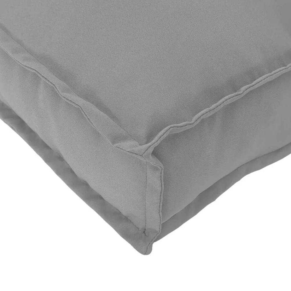Décorations-vidaXL Set de coussins de palette 2 pcs Tissu Oxford Gris