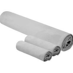 Linge-vidaXL Set de serviettes de sport 3 pcs Polyester et Polyamide Gris