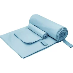 Linge-vidaXL Set de serviettes de sport 2 pcs tissu Bleu