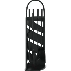 vidaXL Set d’outils de cheminée 5 pcs 23x15x66 cm acier