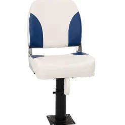 Pièces Détachées Pour Véhicules-vidaXL Siège de bateau pliable 1 ensemble Bleu et blanc
