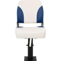 Pièces Détachées Pour Véhicules-vidaXL Siège de bateau pliable 1 ensemble Bleu et blanc