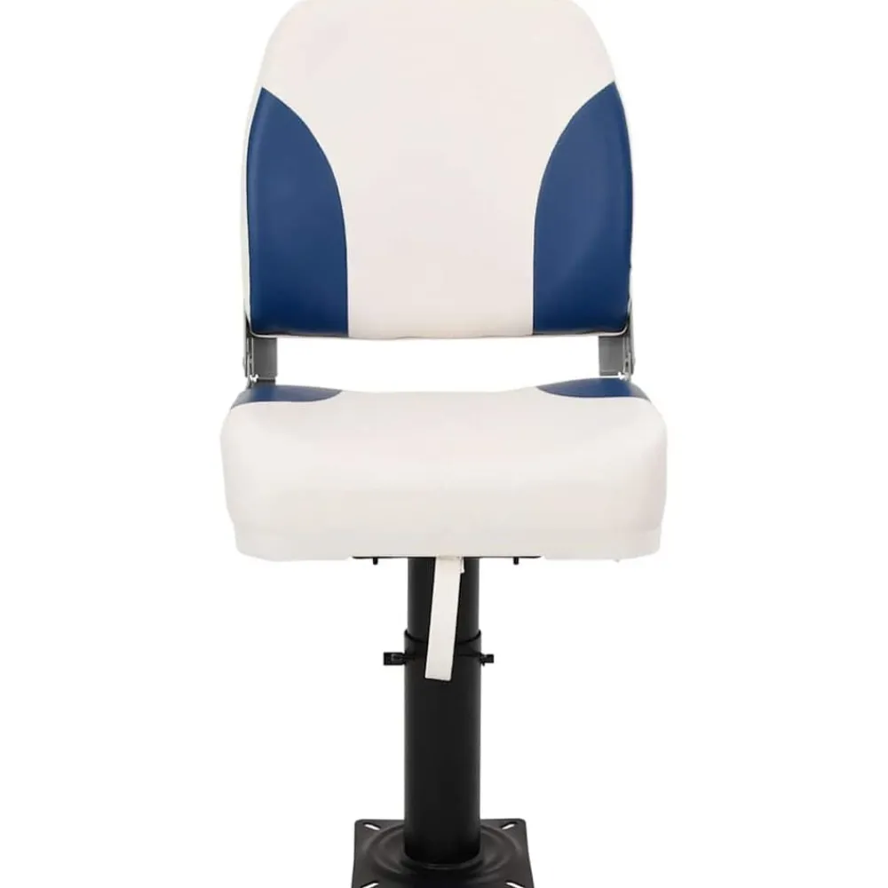 Pièces Détachées Pour Véhicules-vidaXL Siège de bateau pliable 1 ensemble Bleu et blanc