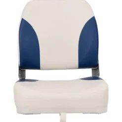 Pièces Détachées Pour Véhicules-vidaXL Siège de bateau pliable 1 ensemble oreiller bleu blanc Bleu et blanc