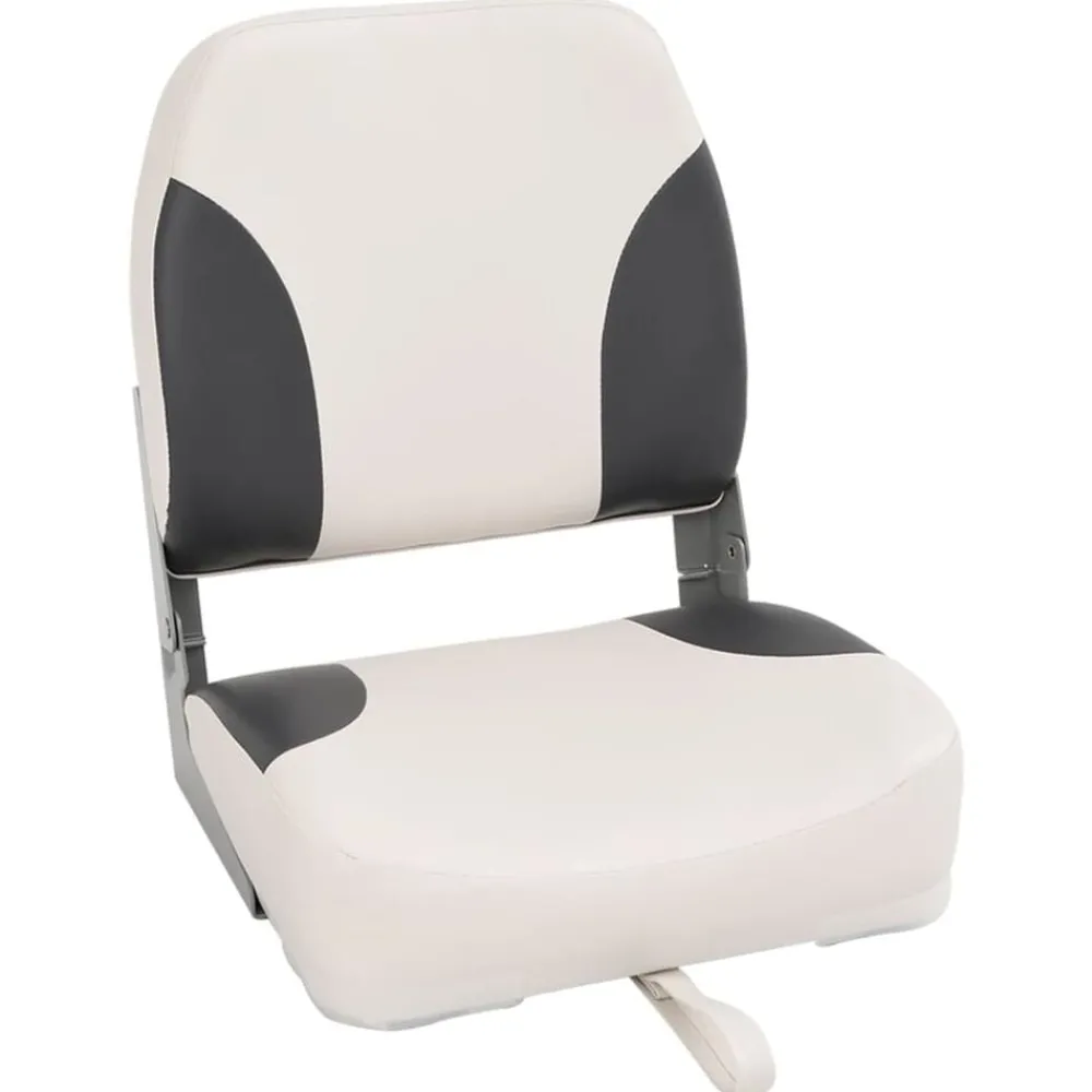vidaXL Siège de bateau pliable 1 ensemble avec dossier bas et sangle de fixation
