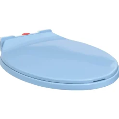Plomberie-vidaXL Siège de toilette à fermeture en douceur Ovale Bleu