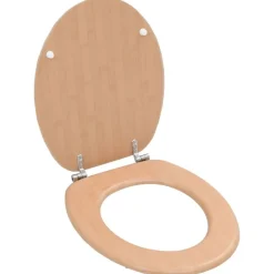 Plomberie-vidaXL Siège de toilette avec couvercle MDF Design bambou