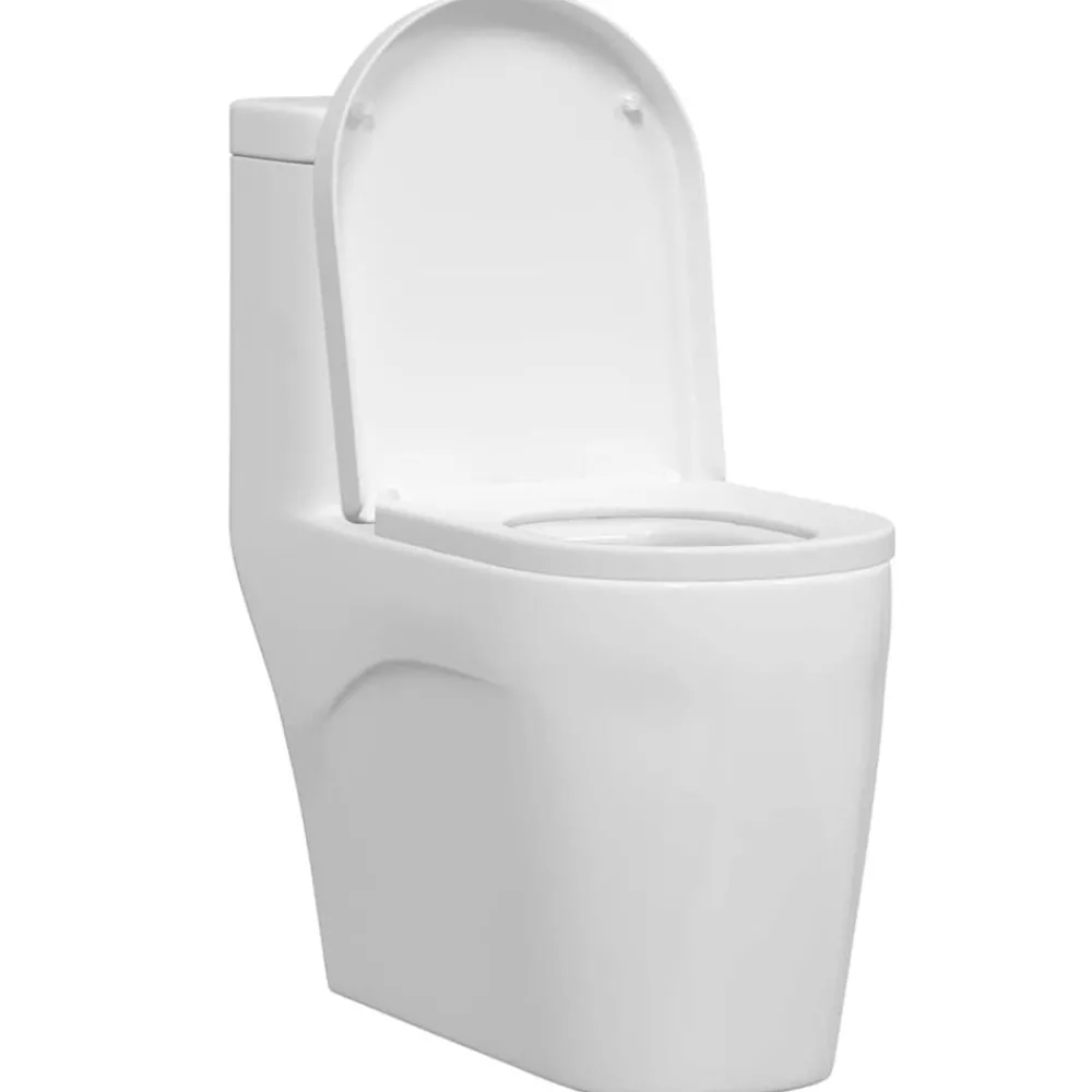 Plomberie-vidaXL Siège de toilette 48 x 36,5 x 4,5 cm Polypropylène Blanc