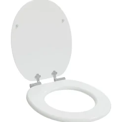 vidaXL Siège de toilette et couvercle à fermeture douce 2pcs MDF Blanc