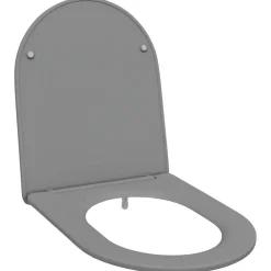 Plomberie-vidaXL Siège de toilette 47 x 36 x 3,4 cm Duroplast Gris
