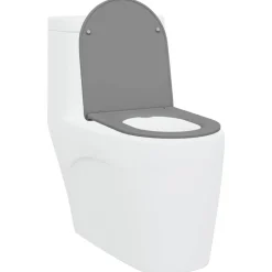 Plomberie-vidaXL Siège de toilette 47 x 36 x 3,4 cm Duroplast Gris