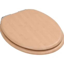 Plomberie-vidaXL Siège de toilette MDF Couvercle à fermeture en douceur Bambou