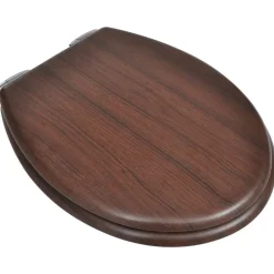 vidaXL Siège de toilette MDF Couvercle à fermeture en douceur Marron