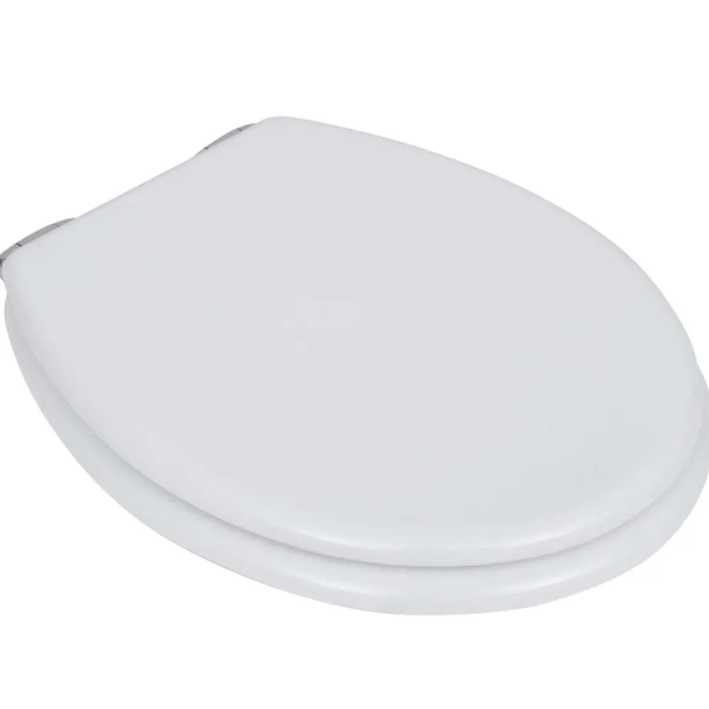 Plomberie-vidaXL Siège de toilette MDF Couvercle à fermeture en douceur Blanc