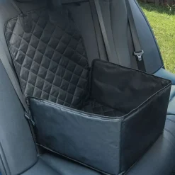 Articles Pour Animaux De Compagnie-vidaXL Siège de voiture pour chien noir 45x45x25/55 cm