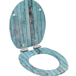 Plomberie-vidaXL Siège WC MDF Couvercle à fermeture en douceur Bois vieux