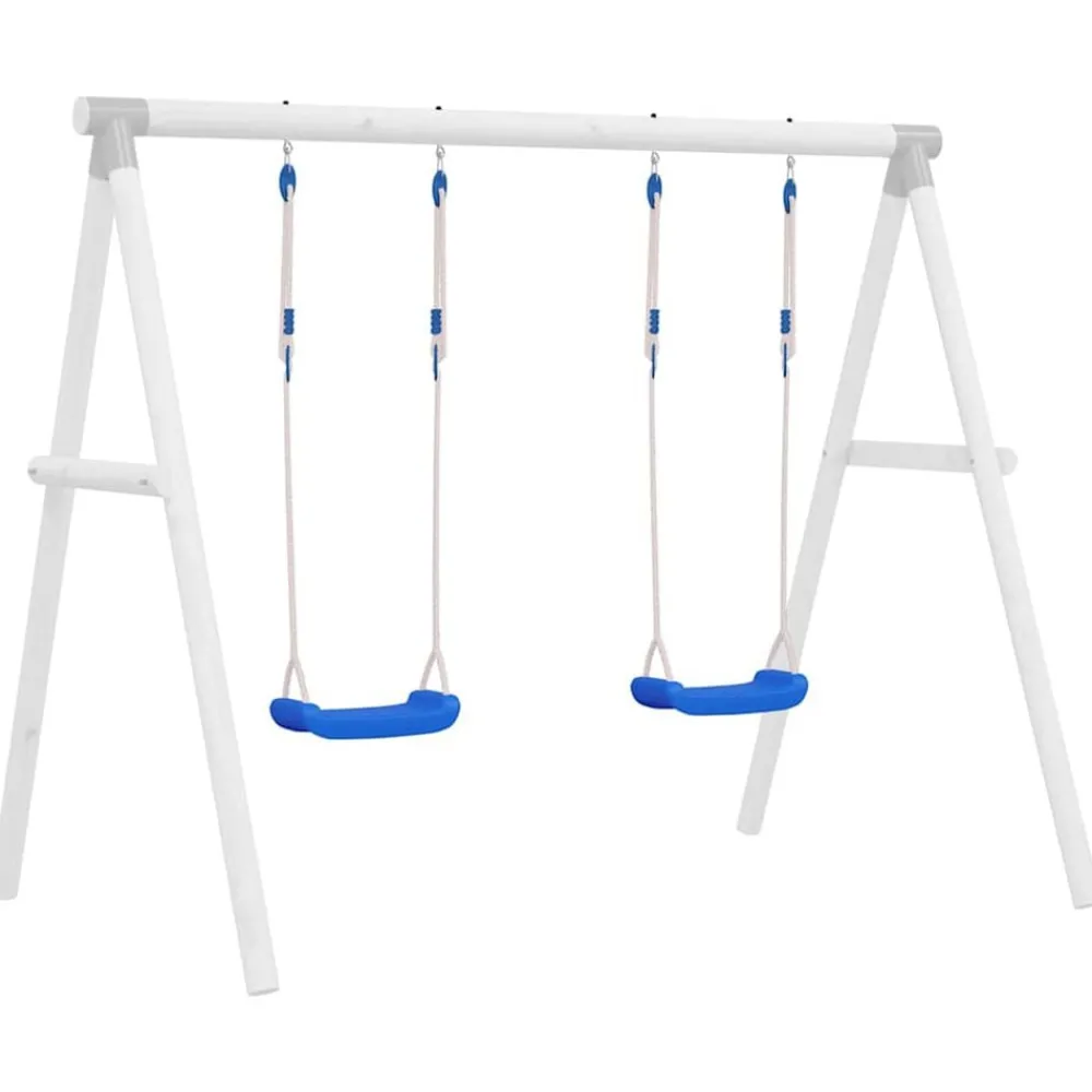 vidaXL Sièges de balançoire avec cordes 2 pcs bleu 37x15 cm PE