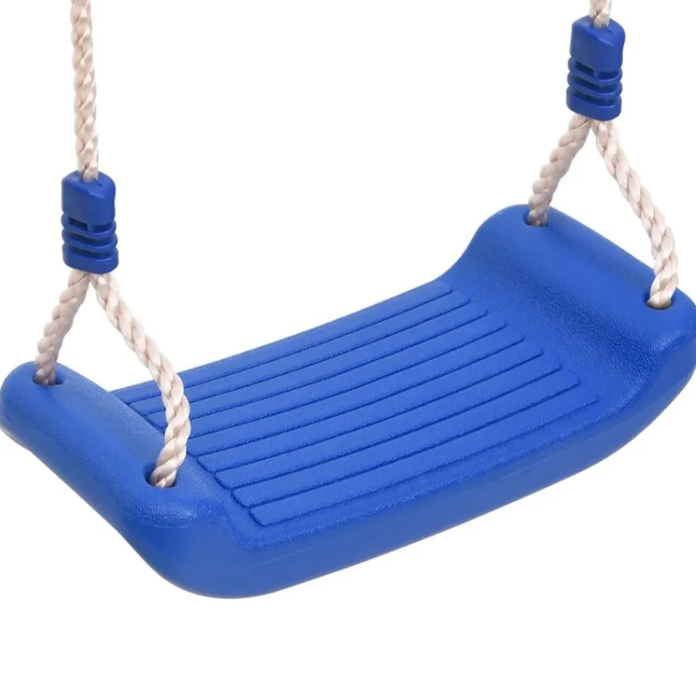 vidaXL Sièges de balançoire avec pierres d'escalade lot de 2 bleu PE