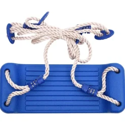 vidaXL Sièges de balançoire avec cordes 2 pcs bleu 38x16 cm PE