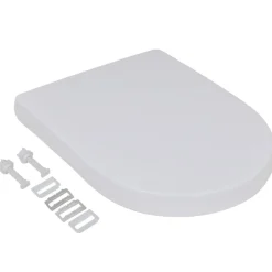 vidaXL Sièges de toilette avec couvercles 2 pcs Plastique Blanc