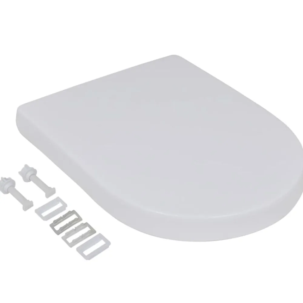 vidaXL Sièges de toilette avec couvercles 2 pcs Plastique Blanc