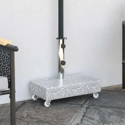 vidaXL Socle de parasol clair 45x25x8,3 cm Granite