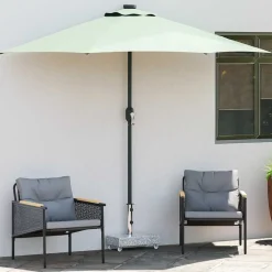 vidaXL Socle de parasol clair 45x25x8,3 cm Granite