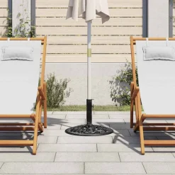 vidaXL Socle de parasol 48x48x33 cm Fonte