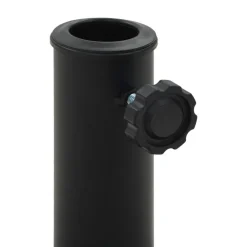 vidaXL Socle demi-rond de parasol Polyrésine 15 kg Noir