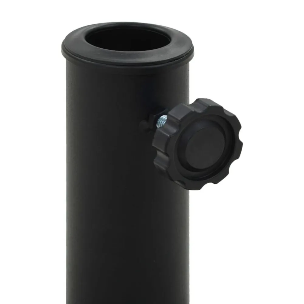vidaXL Socle demi-rond de parasol Polyrésine 15 kg Noir
