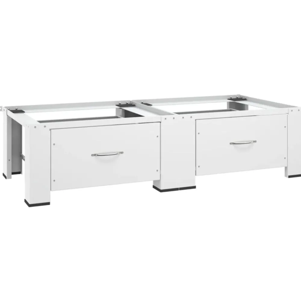 vidaXL Socle double pour lave-linge et sèche-linge avec tiroirs