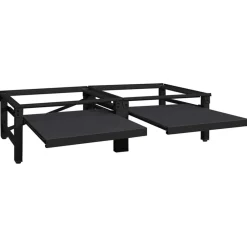 Accessoires Pour Appareils Électroménagers-vidaXL Socle pour Machine à Laver 2 pcs 124,5 x 61,5 x 32,5 cm Noir