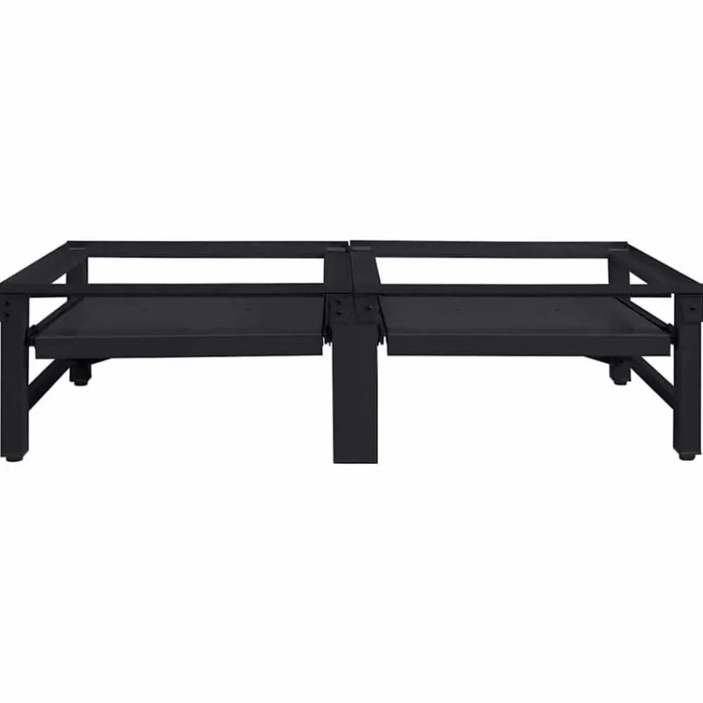 Accessoires Pour Appareils Électroménagers-vidaXL Socle pour Machine à Laver 2 pcs 124,5 x 61,5 x 32,5 cm Noir