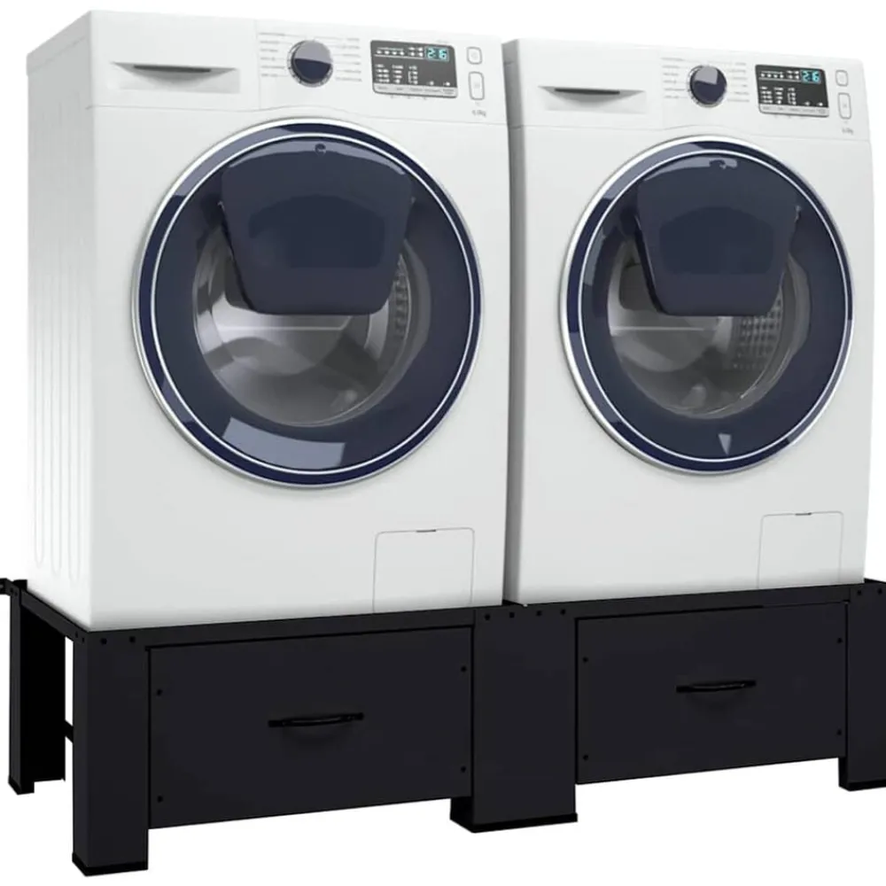 Accessoires Pour Appareils Électroménagers-vidaXL Socle pour Machine à Laver 2 pcs 127 x 54,5 x 32,5 cm Noir