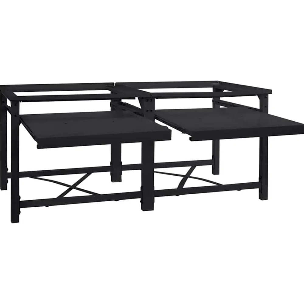 vidaXL Socle pour Machine à Laver 2 pcs 120 x 56 x 52 cm Acier