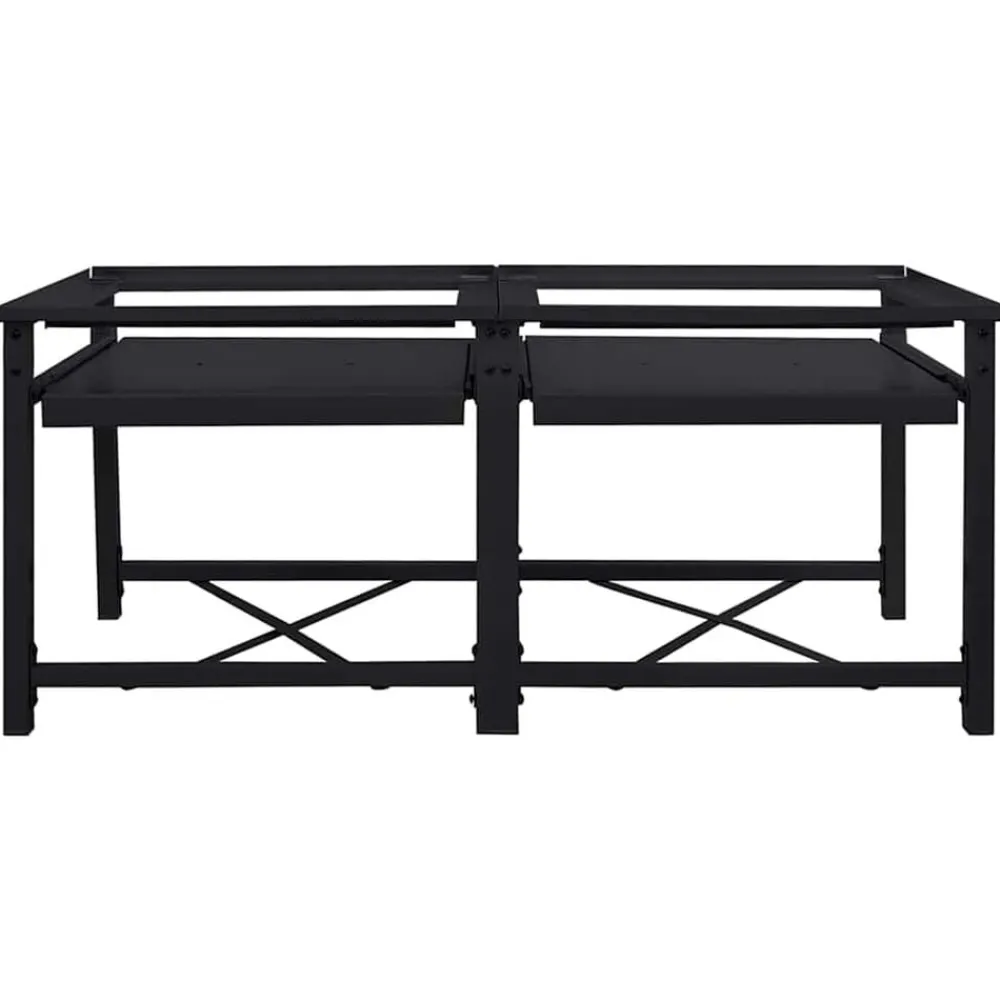 vidaXL Socle pour Machine à Laver 2 pcs 120 x 56 x 52 cm Acier