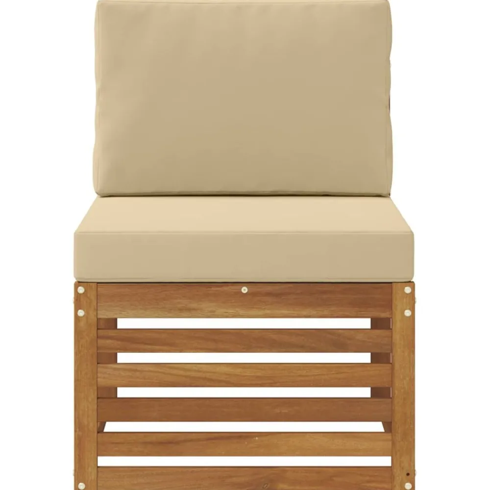 vidaXL Sofa de milieu extérieur Bois d'Acacia Massif Naturel