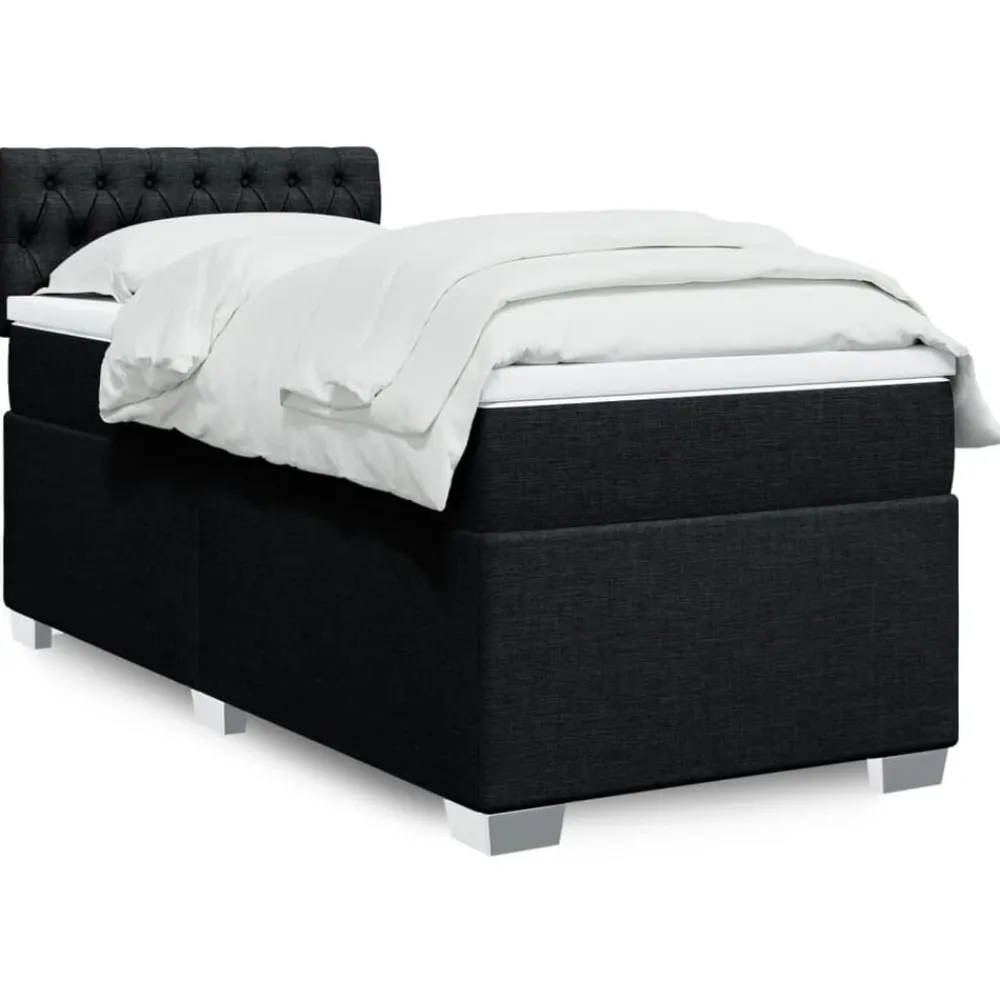 vidaXL Sommier à lattes de lit et matelas 80x200 cm Tissu