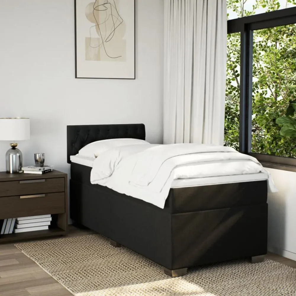 vidaXL Sommier à lattes de lit et matelas 80x200 cm Tissu