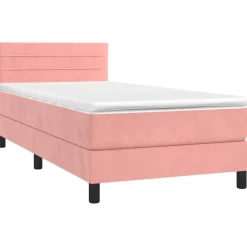 vidaXL Sommier à lattes de lit avec matelas et LED 80x200 cm