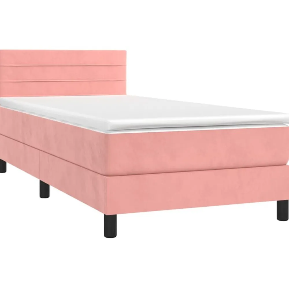 vidaXL Sommier à lattes de lit avec matelas et LED 80x200 cm